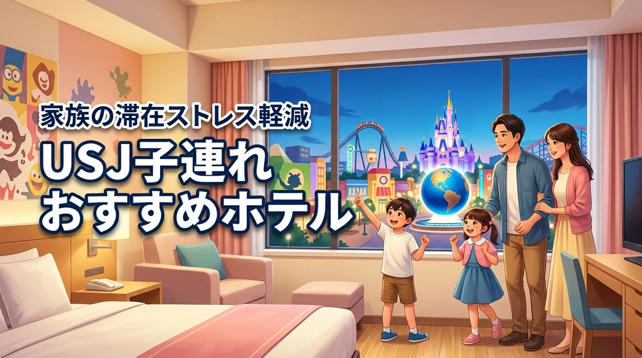 USJ周辺で子供が喜ぶおすすめホテルを紹介！ファミリ－旅行の滞在ストレスを減らす