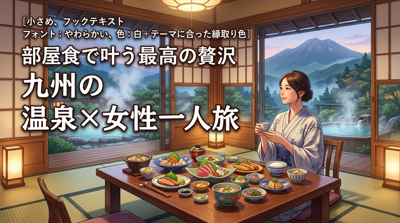 九州の温泉で女性の一人旅は気まずい？部屋食プランがある宿なら最高の贅沢が叶う